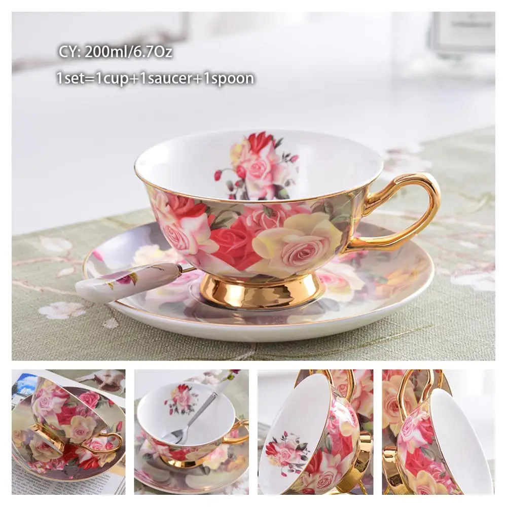 Bone China Porcelain  Tea & Coffee Set
