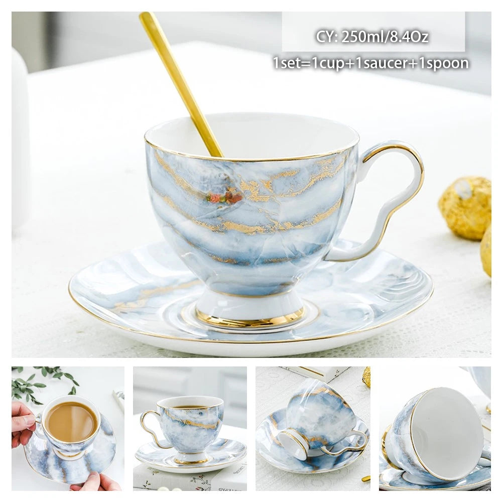 Bone China Porcelain  Tea & Coffee Set