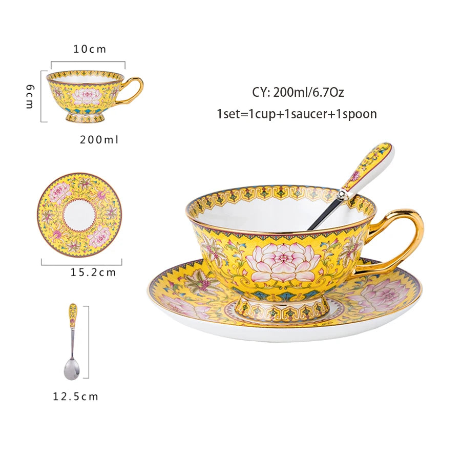 Bone China Porcelain  Tea & Coffee Set