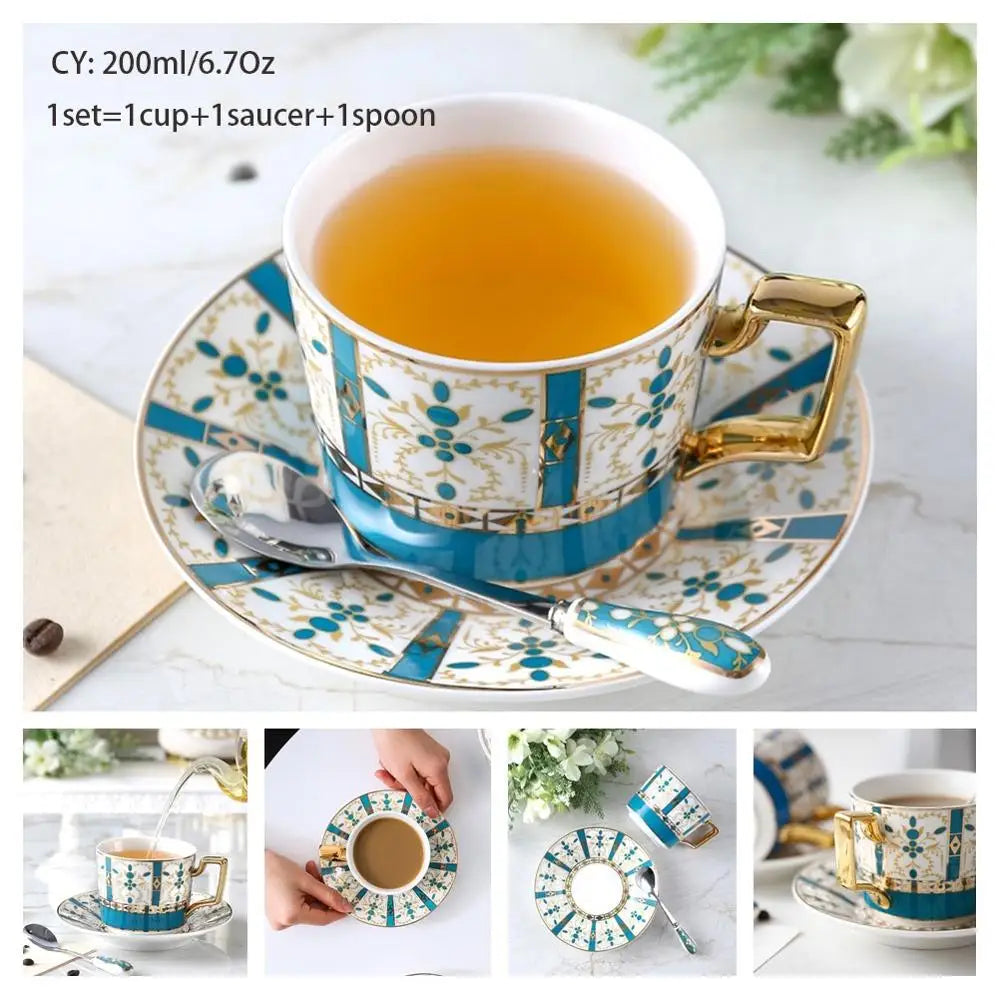 Bone China Porcelain  Tea & Coffee Set