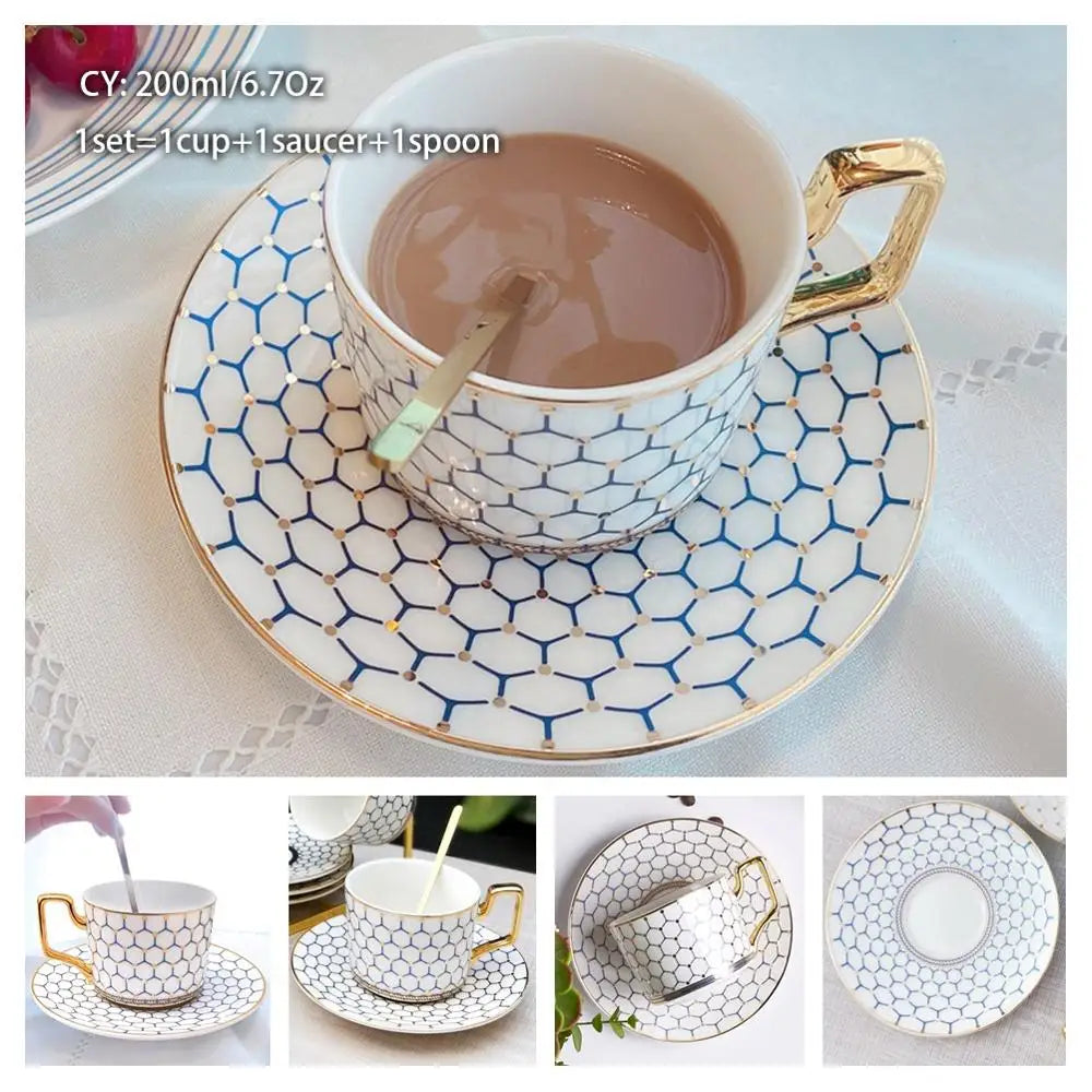 Bone China Porcelain  Tea & Coffee Set