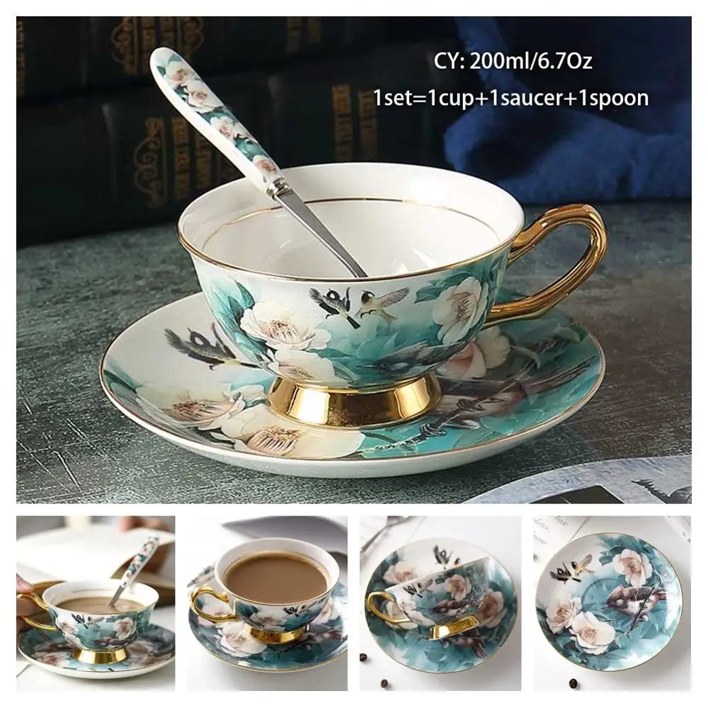 Bone China Porcelain  Tea & Coffee Set