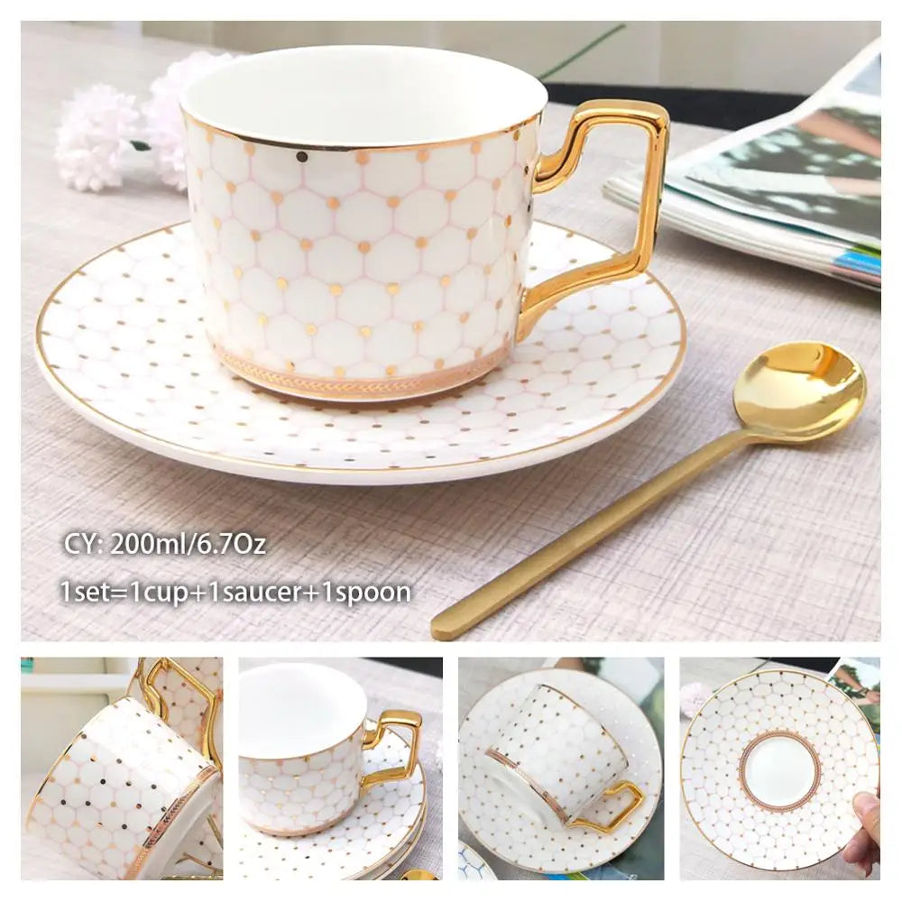 Bone China Porcelain  Tea & Coffee Set