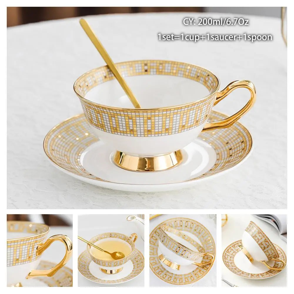 Bone China Porcelain  Tea & Coffee Set
