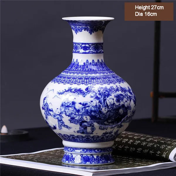 Antique Chinese Blue and White Ceramic Vase