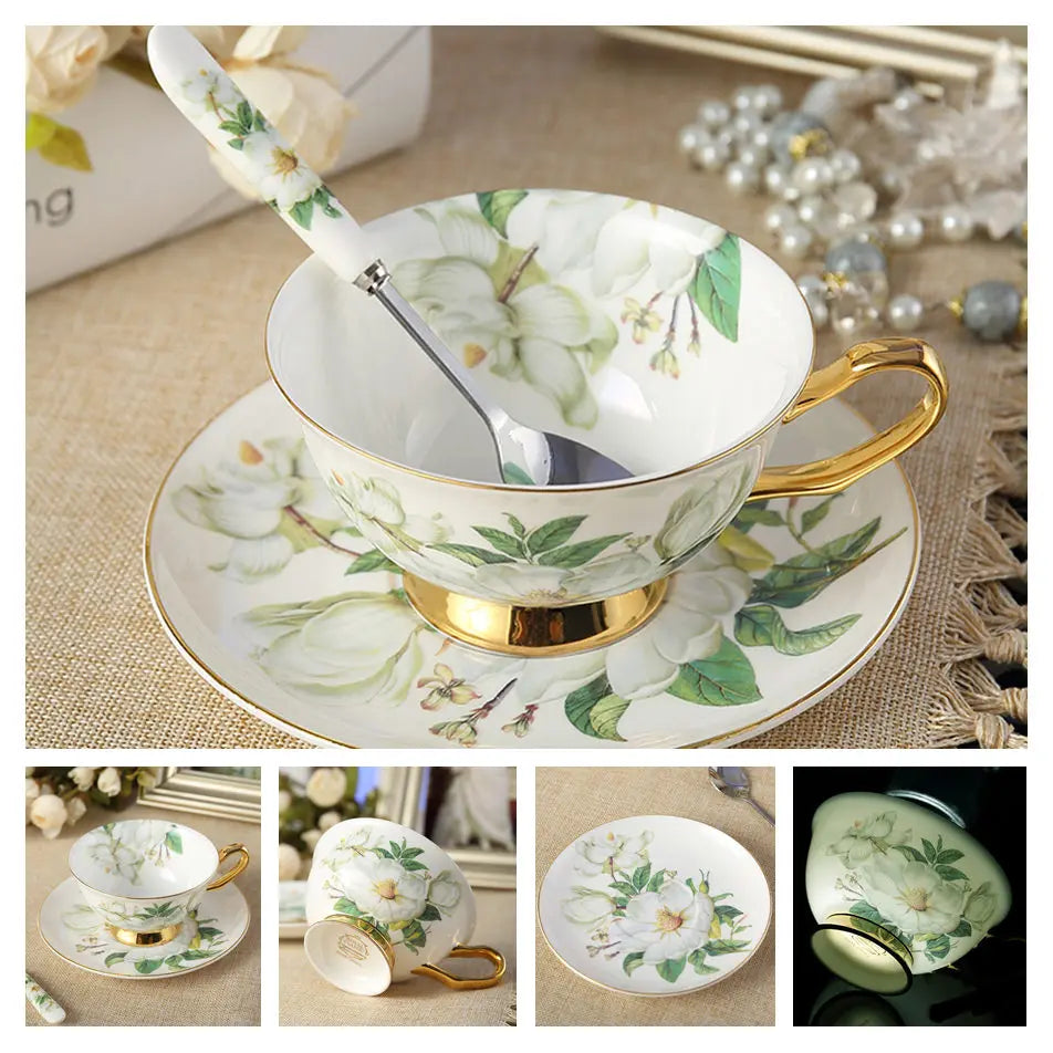 Bone China Porcelain  Tea & Coffee Set