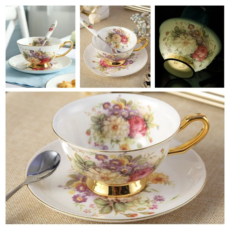 Bone China Porcelain  Tea & Coffee Set