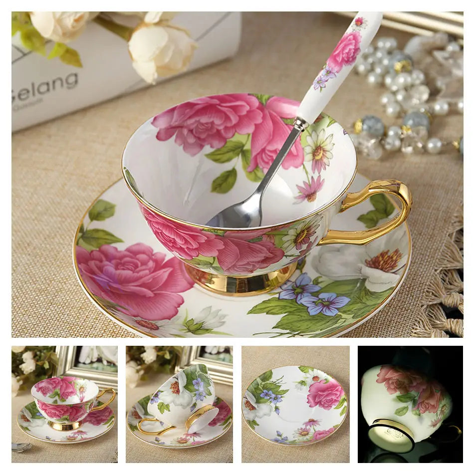 Bone China Porcelain  Tea & Coffee Set
