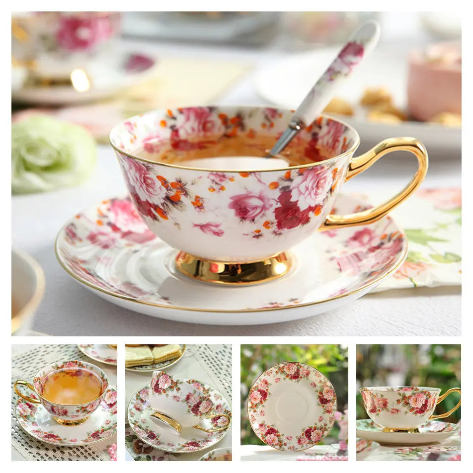 Bone China Porcelain  Tea & Coffee Set