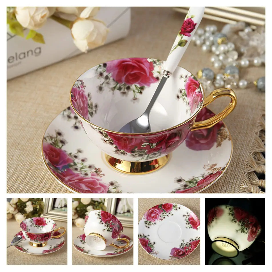 Bone China Porcelain  Tea & Coffee Set