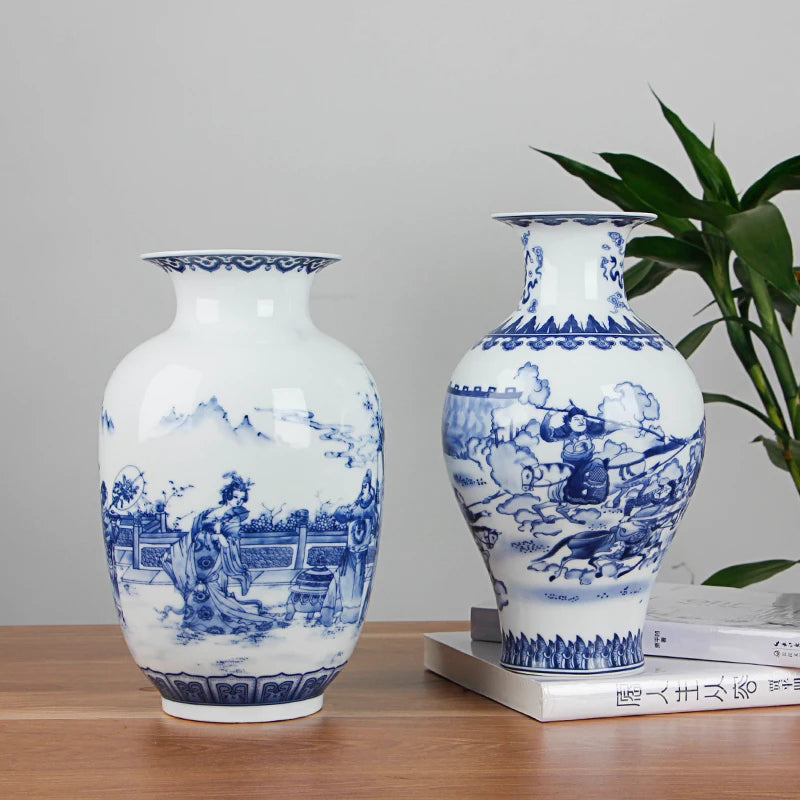 Classic Chinese Blue and White Ceramic Vase