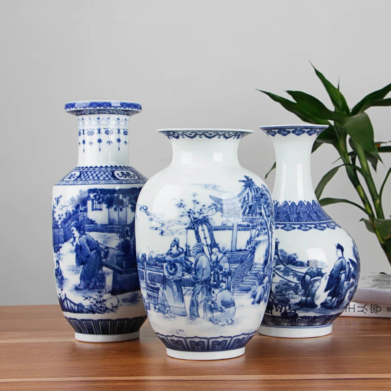 Classic Chinese Blue and White Ceramic Vase