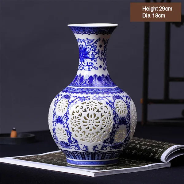 Antique Chinese Blue and White Ceramic Vase