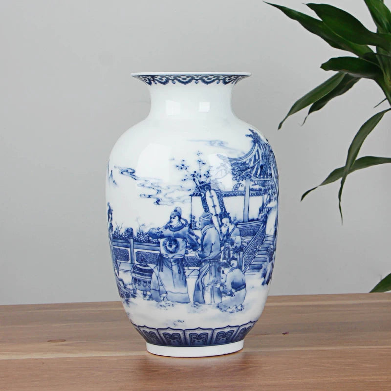 Classic Chinese Blue and White Ceramic Vase