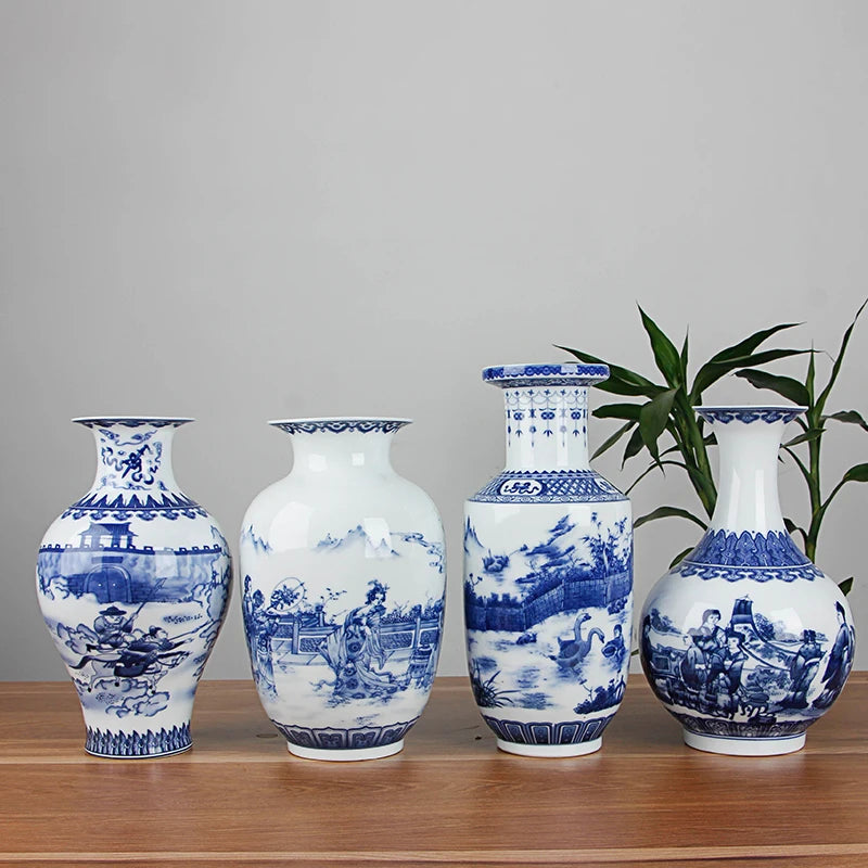 Classic Chinese Blue and White Ceramic Vase
