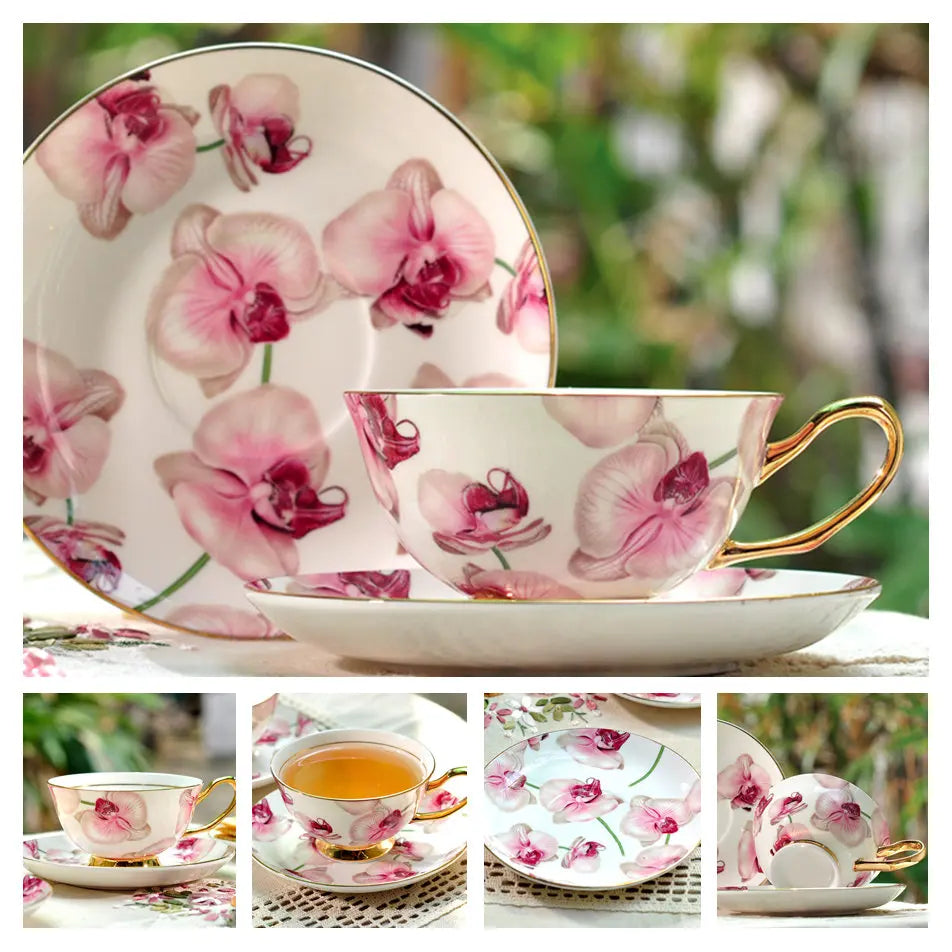 Bone China Porcelain  Tea & Coffee Set