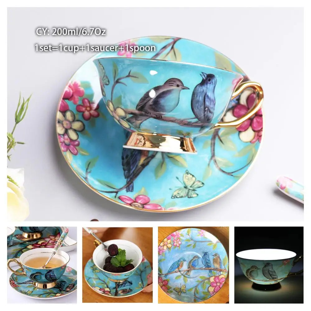 Bone China Porcelain  Tea & Coffee Set