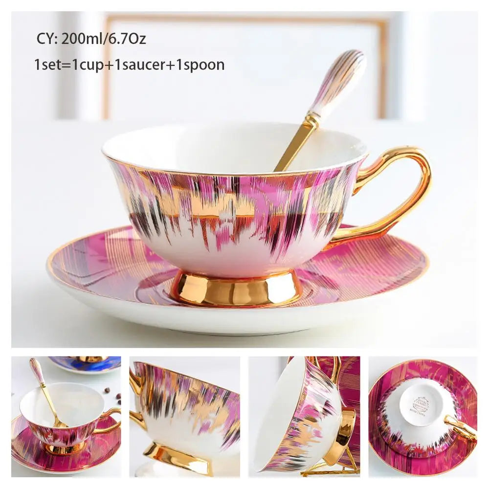 Bone China Porcelain  Tea & Coffee Set