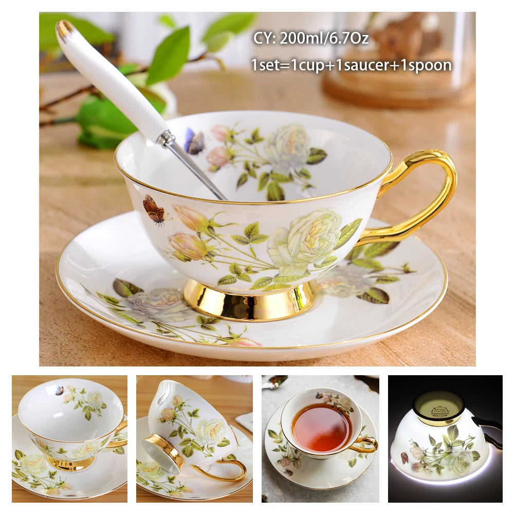 Bone China Porcelain  Tea & Coffee Set