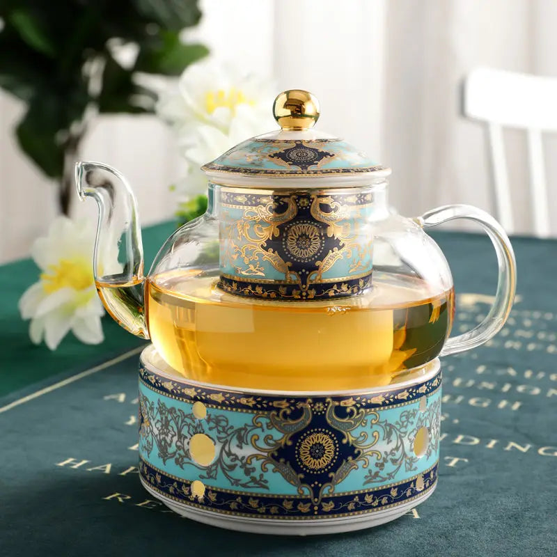 Gold Painted Bone China Porcelain Tea Set
