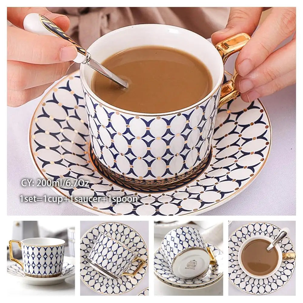 Bone China Porcelain  Tea & Coffee Set