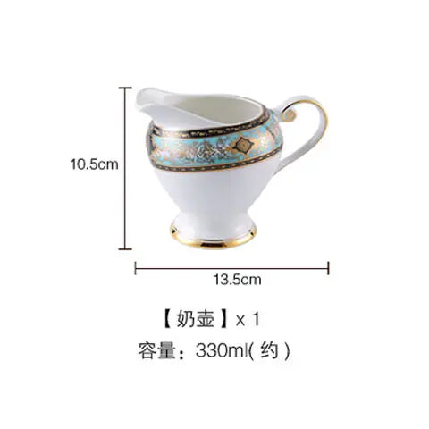 Gold Painted Bone China Porcelain Tea Set