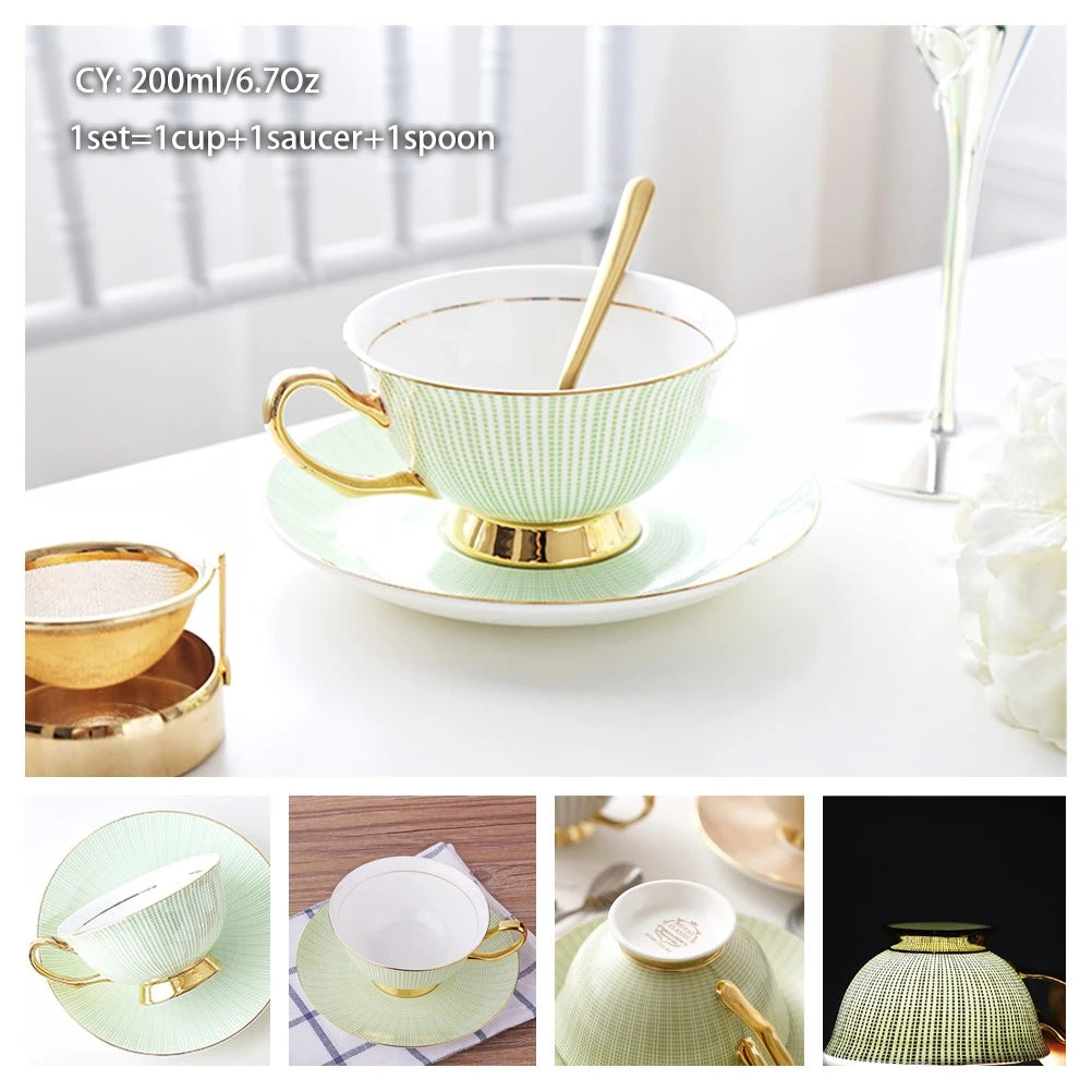Bone China Porcelain  Tea & Coffee Set