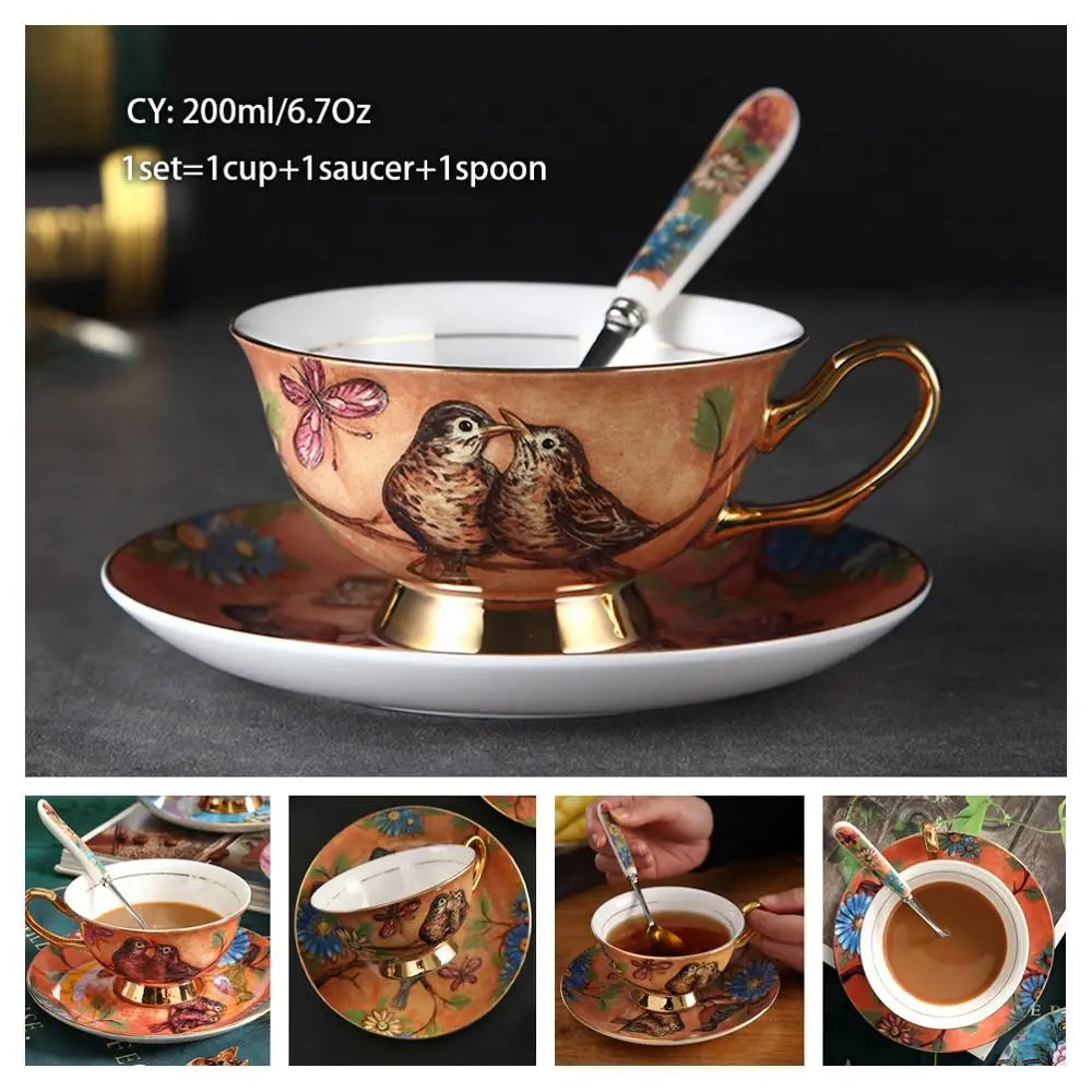 Bone China Porcelain  Tea & Coffee Set