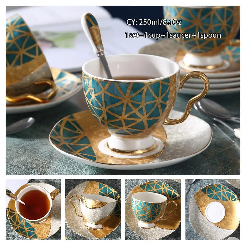 Bone China Porcelain  Tea & Coffee Set