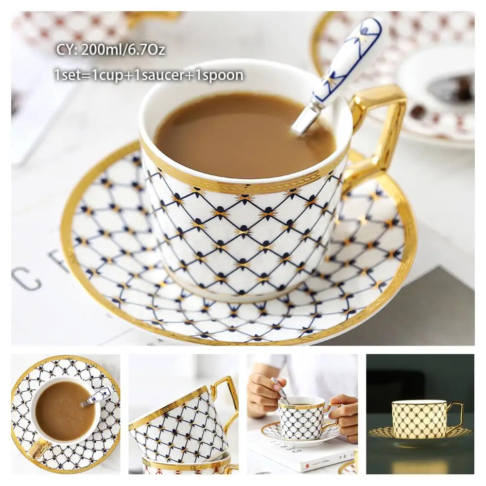 Bone China Porcelain  Tea & Coffee Set