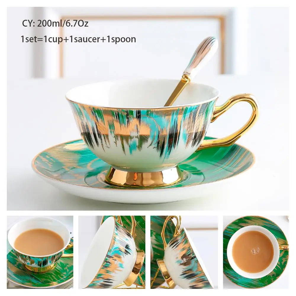 Bone China Porcelain  Tea & Coffee Set