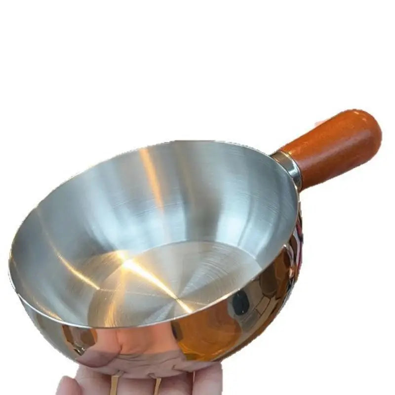 Stainless Steel pan with Wooden Handle