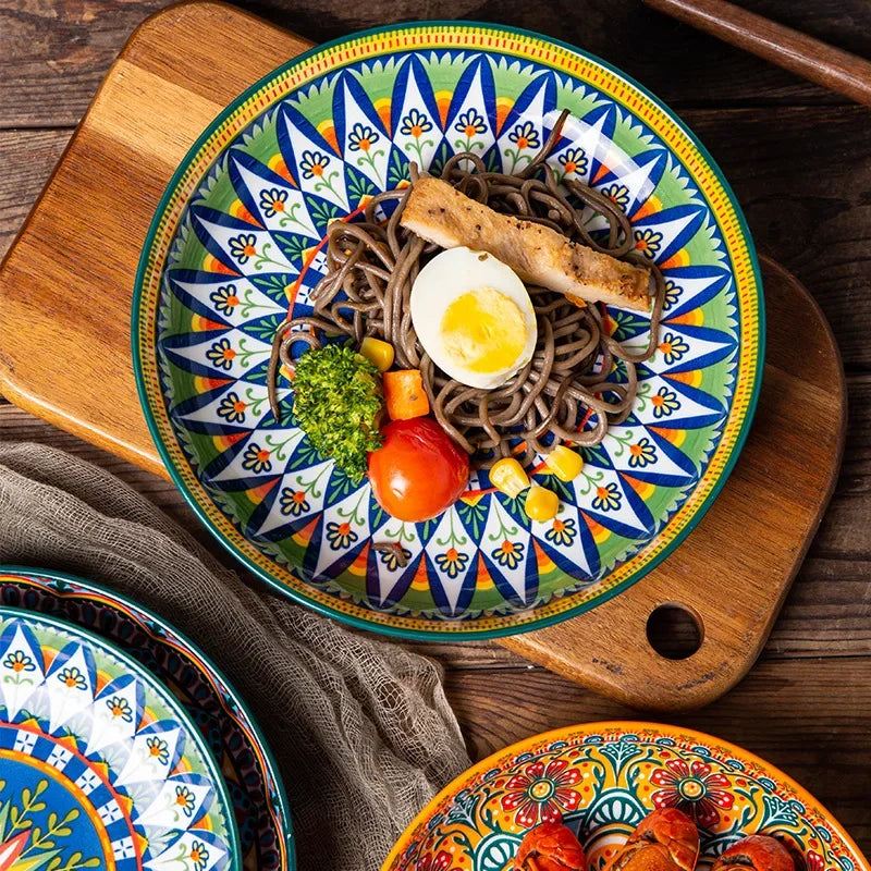 7in or 8in Ceramic Bohemian Plates