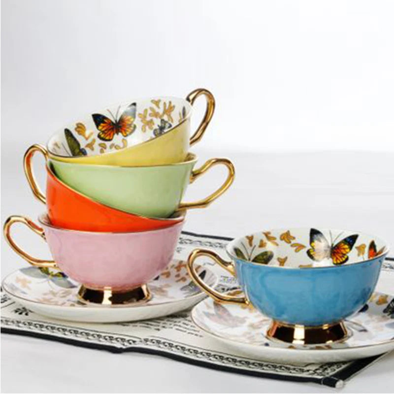 Fine Bone China Tea Cup Set