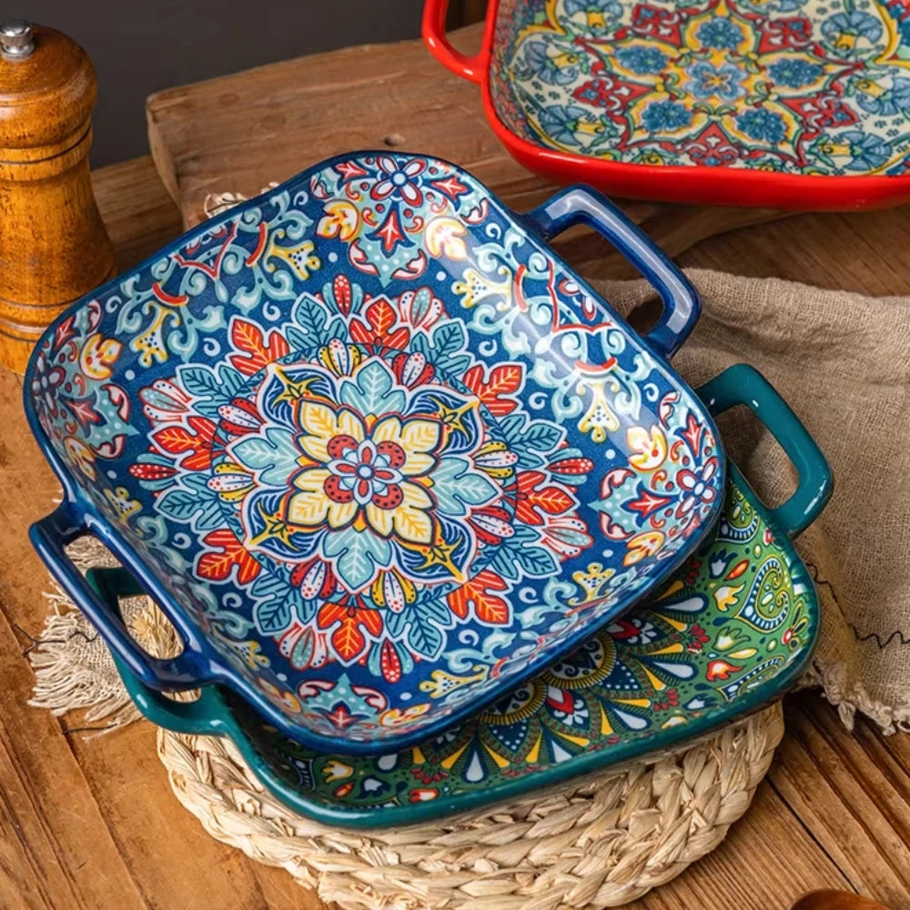 1 piece of 9-inch Bohemian style salad plate with double ear