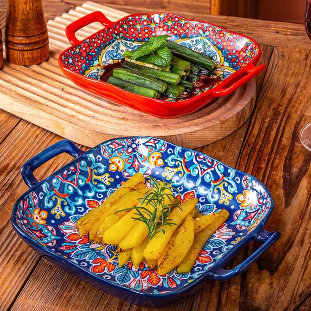 1 piece of 9-inch Bohemian style salad plate with double ear