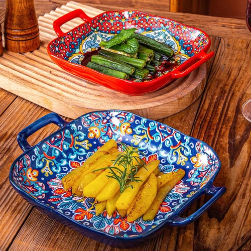 1 piece of 9-inch Bohemian style salad plate with double ear