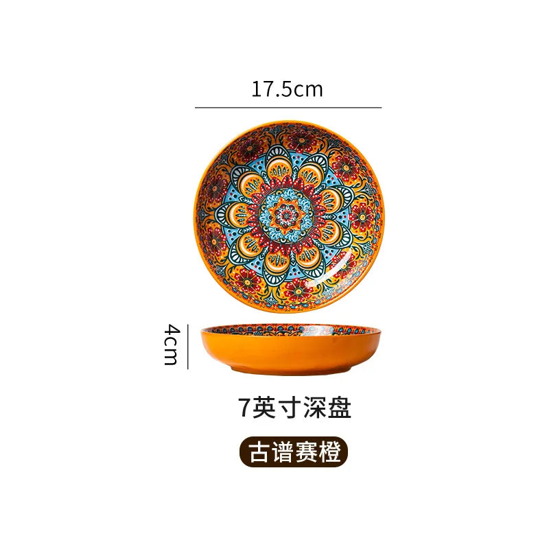 7in or 8in Ceramic Bohemian Plates