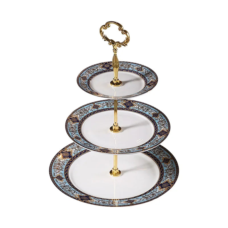 Gold Painted Bone China Porcelain Tea Set
