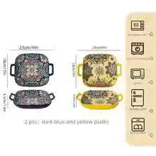 1 piece of 9-inch Bohemian style salad plate with double ear