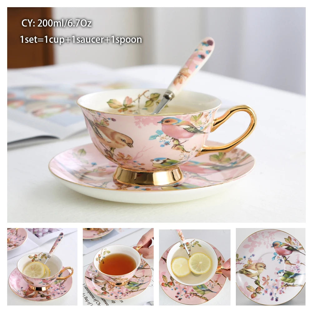 Bone China Porcelain  Tea & Coffee Set