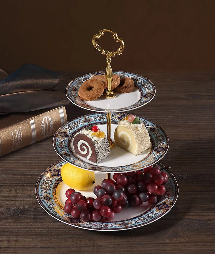 Gold Painted Bone China Porcelain Tea Set