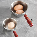 Stainless Steel Hot Oil Saucepan with wooden handle