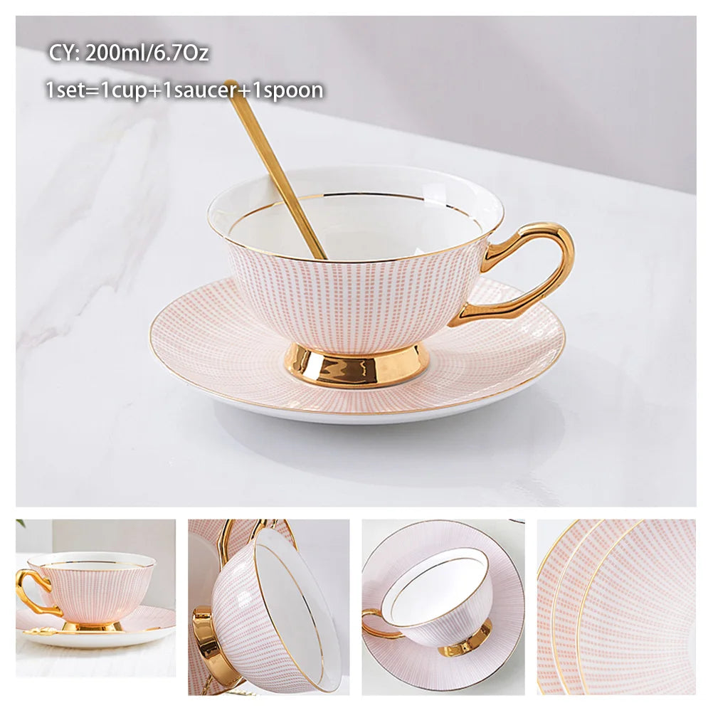 Bone China Porcelain  Tea & Coffee Set