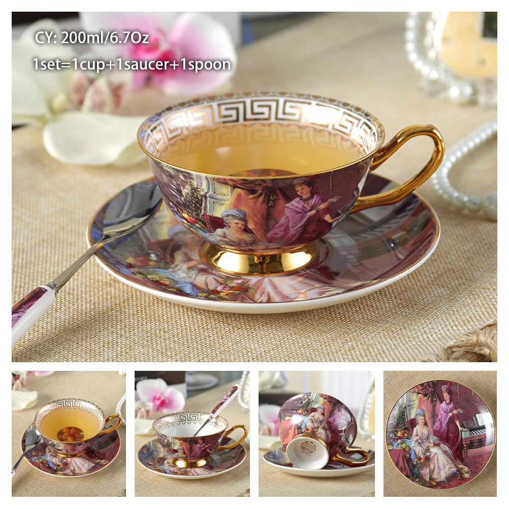 Bone China Porcelain  Tea & Coffee Set