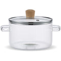 1.6L Glass Saucepan Cooking Pot with Lid
