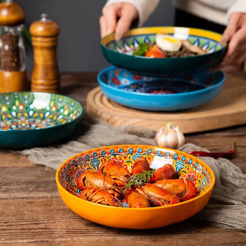 7in or 8in Ceramic Bohemian Plates