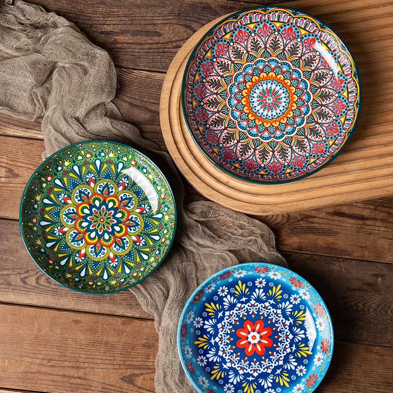 7in or 8in Ceramic Bohemian Plates