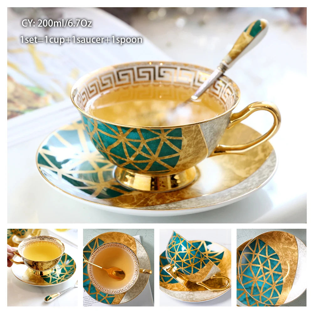 Bone China Porcelain  Tea & Coffee Set