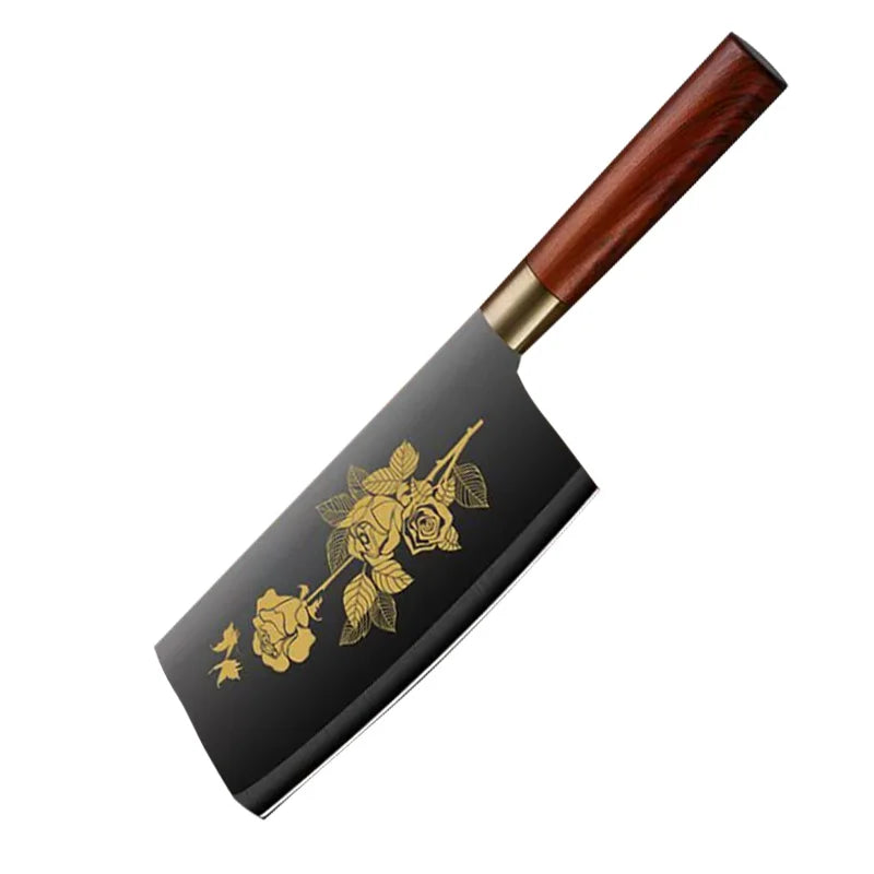 Deluxe Gold Titanium Plated Stainless Steel Kitchen Knives